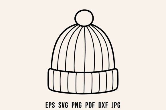 Beanie Silhouette Clipart Vector Design Review