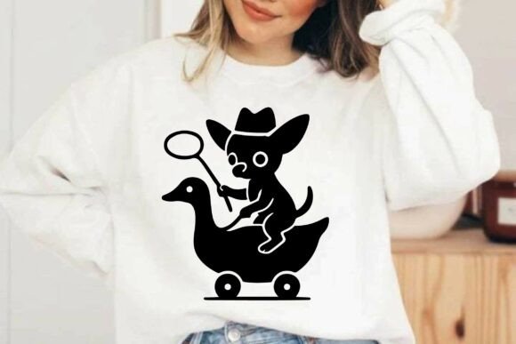 Chihuahua Riding Toy Duck SVG Clipart Review