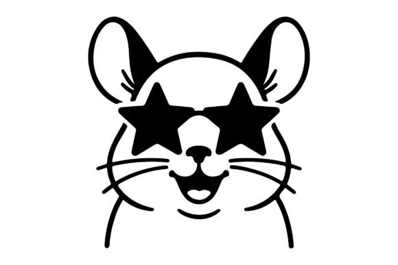 Chinchilla SVG Clipart Vector Silhouette