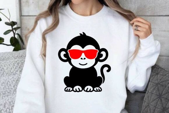Cute Baby Monkey Clipart Silhouette Review