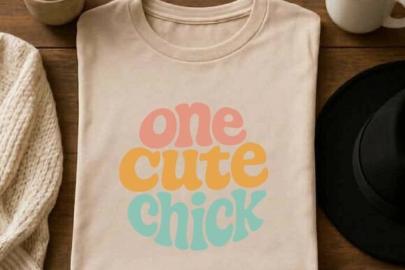 One Cute Chick SVG PNG T-Shirt Design Review