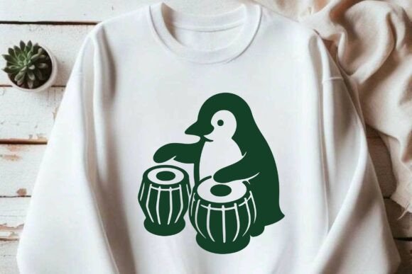 Penguin Playing with Tabla SVG Clipart Review