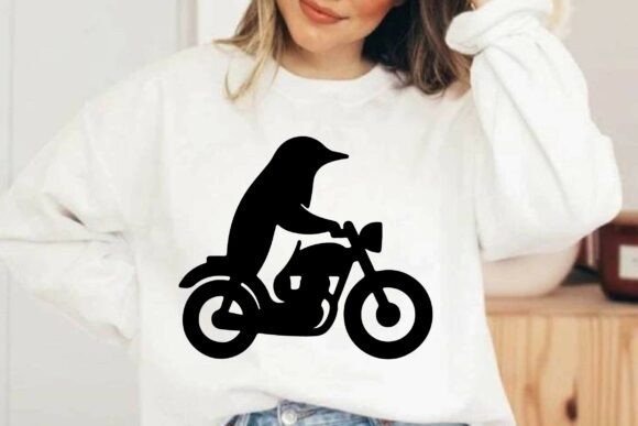 Penguin Riding Motorbike SVG PNG Clipart Review