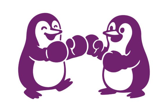 Penguins Playing Boxing SVG PNG Clipart Review