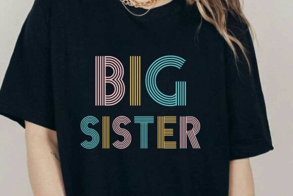 Retro Big Sister SVG PNG T-shirt Design Review