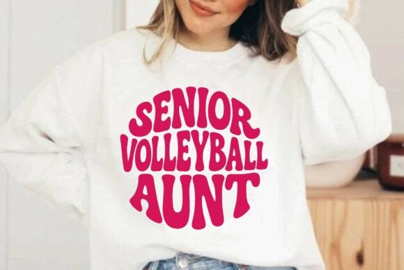 Retro Senior Volleyball Aunt SVG PNG Review