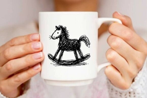Rocking Horse Clipart Vector Design Review