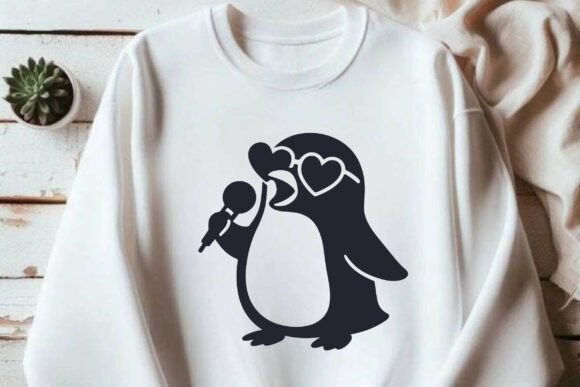 Singer Penguin SVG Silhouette Vector Review